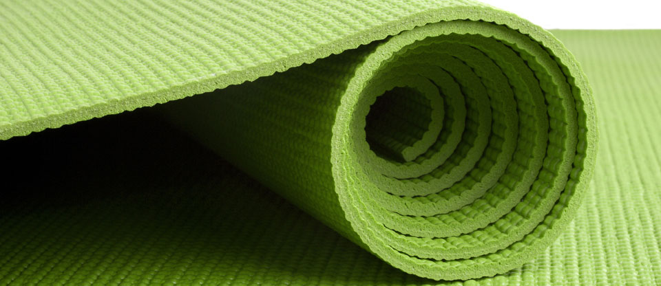 Green Yoga Mat Banner