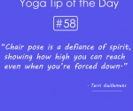 Chair pose-defiance of spirit
