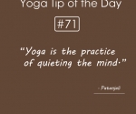 Yoga is the practice of quieting the mind