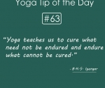 Yoga teaches us to cure